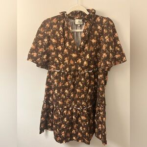 Tuckernuck Brown Floral Tunic Dress